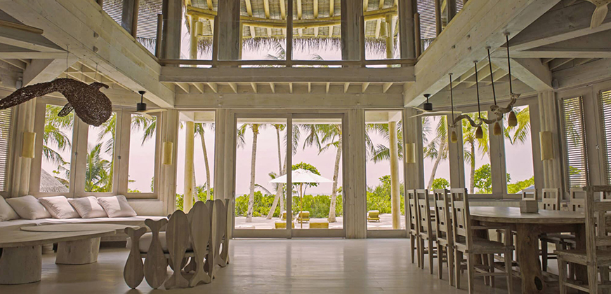 beachfront villa  maldives